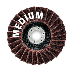 Makita - 100mm x 16mm SURFACE CONDITIONING FLAP DISC - Medium RED - Flat | B-40886