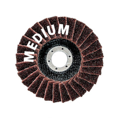 Makita - 115mm x 22.23mm SURFACE CONDITIONING FLAP DISC - Medium RED - Flat | B-40923