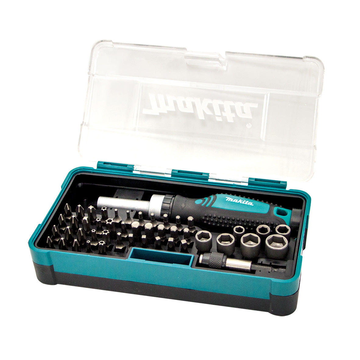 Makita Driving Acc 47pc Ratchet Handle & Screwdriver Bit Set | SKU B-46224