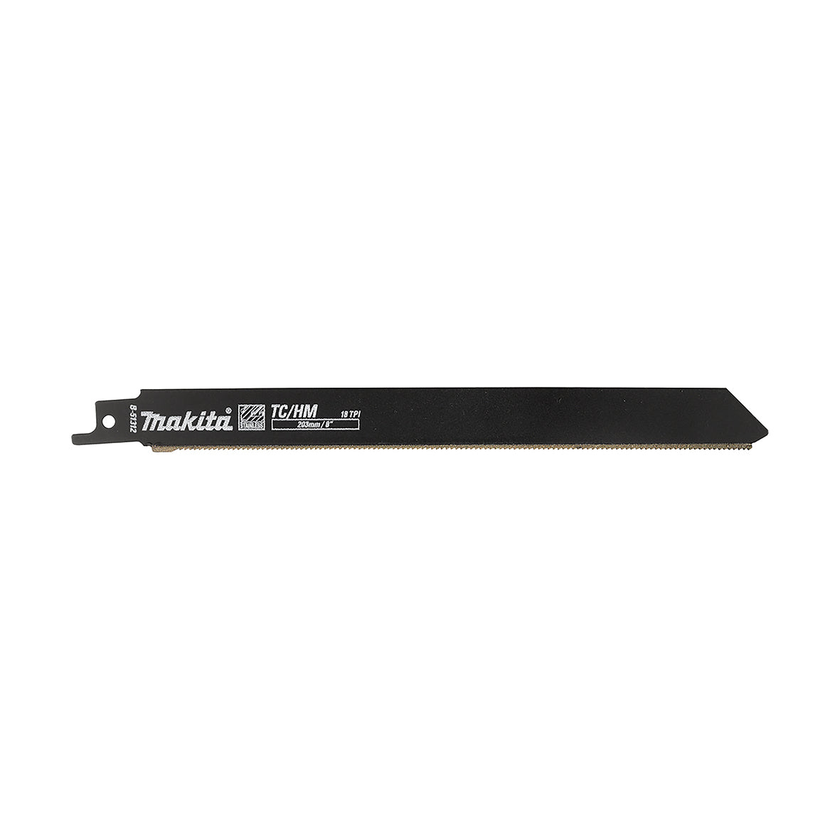 Makita Recipro Saw Recipro Blade Tc Hm 203mmx1mmx18 TPI 2Pk To Suit Stainless Steel Epoxy | SKU B-51312