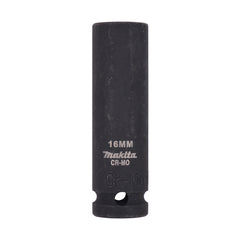Makita Fastening Acc Impact Socket 16 X 81.5mm 1/2" Square Drive | SKU B-52205