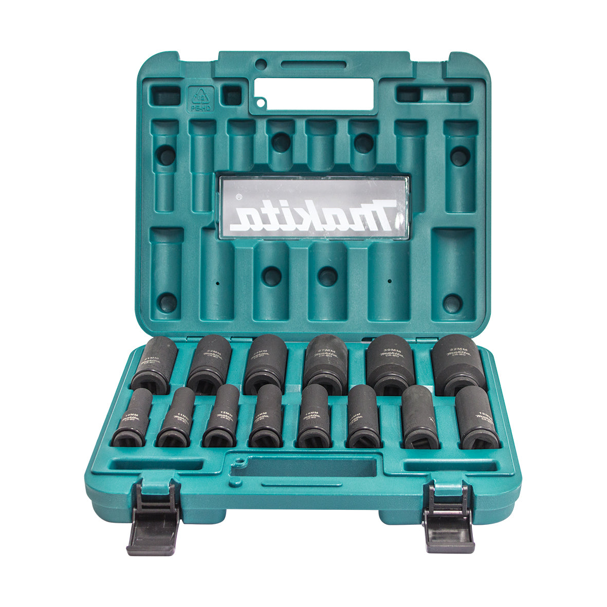 Makita Fastening Acc 1/2" Square Drive Metric Deep Impact Socket Set - 14pc | SKU B-52308