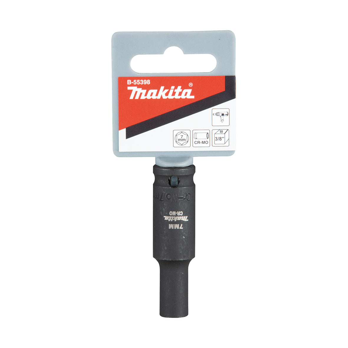 Makita Driving Acc Impact Socket 7 X 63mm - 3/8 Square Drive | SKU B-55398