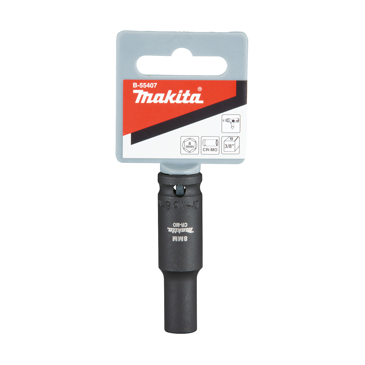 Makita Driving Acc Impact Socket 8 X 63mm - 3/8 Square Drive | SKU B-55407