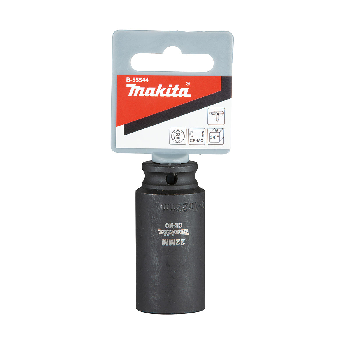 Makita Driving Acc Impact Socket 22 X 63mm - 3/8 Square Drive | SKU B-55544
