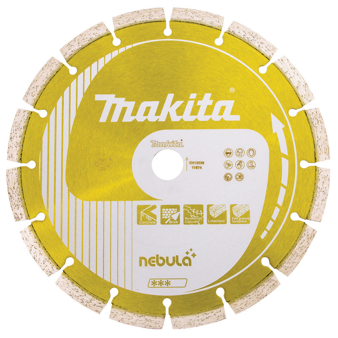 Makita OPE - Powercut Acc 400mm x 25.4/20mm Diamond Blade Segment - Nebula | B-56328