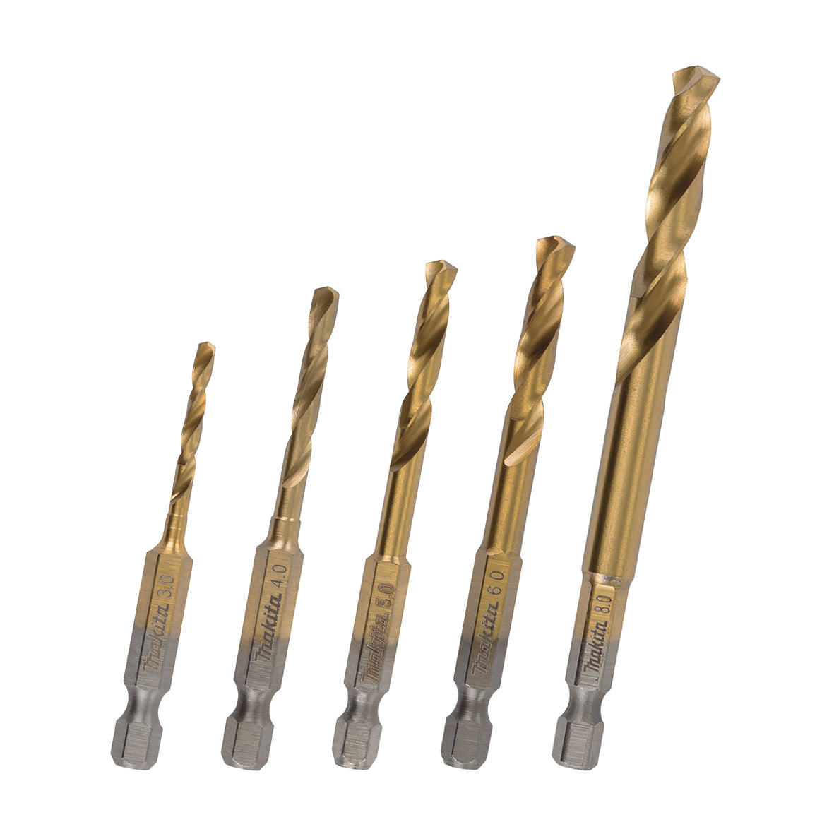 Makita HSS-TIN Impact Drill Bit Set  Precision Performance | SKU B-57308