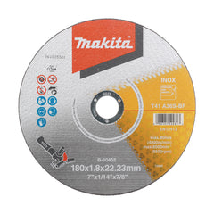 Makita Grinding & Cutting 180mm X 1.8mm X 22mm Inox Metal Cutting Disc A36S 40Pk | SKU B-60458-40