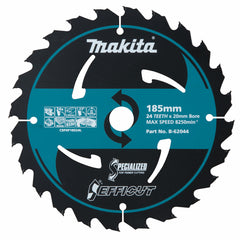 Makita Sawing Efficut Wood Tct Saw Blade 185mm X 20 X 24T | SKU B-62044