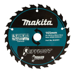 Makita Sawing Efficut Wood Tct Saw Blade 165mm X 20 X 25T | SKU B-62991