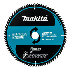 Makita Sawing Efficut Wood Tct Saw Blade 260mm X 25.4 X 80T | SKU B-67343