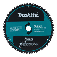 Makita Sawing Efficut Wood Tct Saw Blade 305mm X 30/25.4 X 60T | SKU B-67359