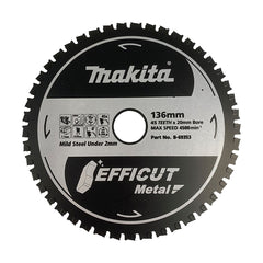 Makita Sawing Efficut Metal Cutting Tct Saw Blade 136mm X 20mm X 45T | SKU B-69353