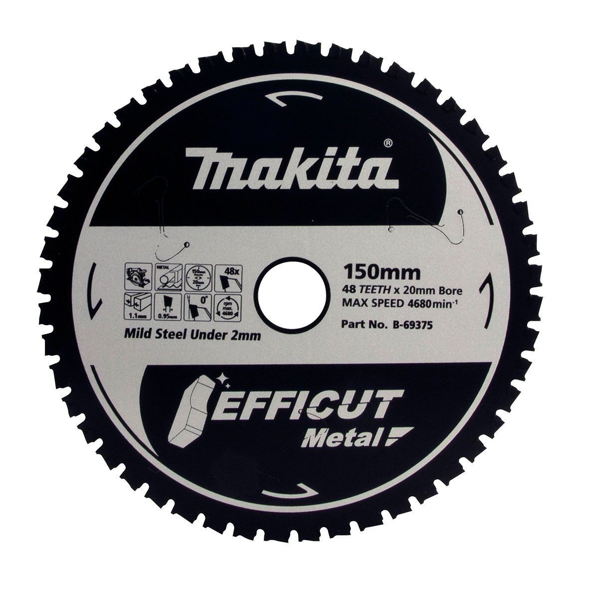 Makita Sawing Efficut Metal Cutting Tct Saw Blade 150mm X 20mm X 48T | SKU B-69375