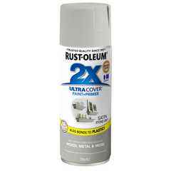 Rust-Oleum  - 2X Satin Stone Grey - Spray 340g | 370847