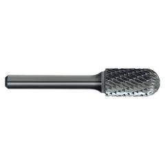 Sutton Tools - 3/8" Burr B201 Sc300 Carb Cyl Rad-end Dbl-cut 1/4-SHK | B201SC300