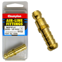 Champion - 3/8" HOSE BARB NIPPLES | B208