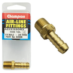Champion - 3/8 x 1/4" MALE BRASS STRAIGHT HOSE TAILS | B209B