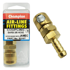 Champion - 3/8" BARB BRASS "AS" SERIES COUPLING | B310T