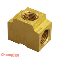 Champion - 1/4" FEMALE BRASS TEE BSP - Ten Pack | B3502-10
