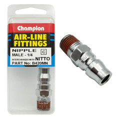 Champion - 1/4" MALE NIPPLES | B420MN