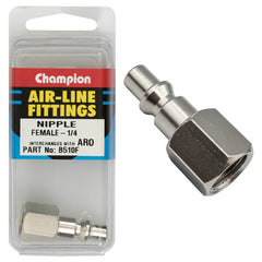 Champion - 1/4" FEMALE STEEL "AR" SERIES NIPPLES | B510F
