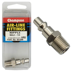 Champion -  1/4" MALE STEEL "AR" SERIES NIPPLES  | B510M