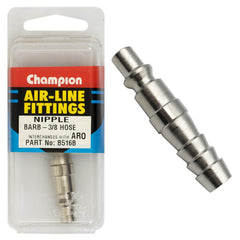Champion -  3/8" BARB STEEL "AR" SERIES NIPPLES | B516B