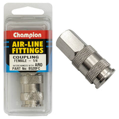 Champion - 1/4" FEMALE BRASS "AR" SERIES COUPING | B520FC
