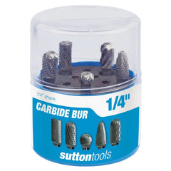 Sutton Tools - 1/4" Burr B900 Scb100 Carb Set 1/4-SHK 5Pc | B900SCB100