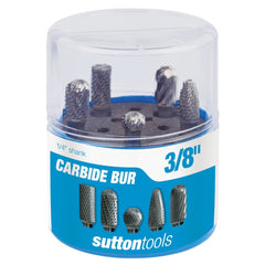 Sutton Tools - 3/8" Burr B900 Scb300 Carb Set 1/4-SHK 5Pc | B900SCB300
