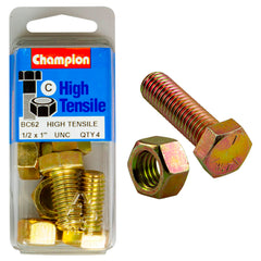Champion - Hex Set Screws & Nuts - High Tensile - 1/2" x 1" - UNC - Grade 5 | BC62