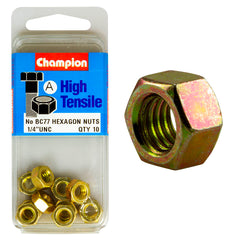 Champion - Hex Plain Nuts - 1/4" - UNC - Class 5 | BC77