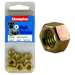 Champion - Hex Plain Nuts - 5/16" - UNC - Class 5 | BC78