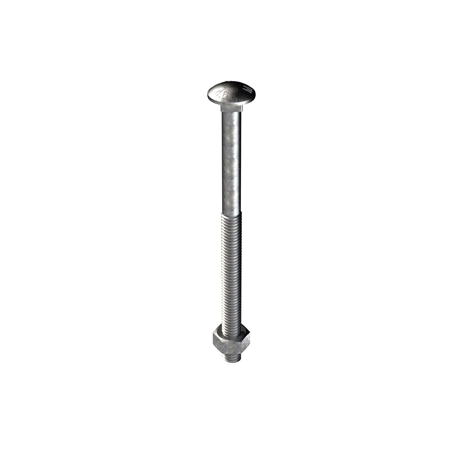 Bremick - Cup Head ISO Bolt & Nut Galvanised M6 x 90mm (Box of 150)
