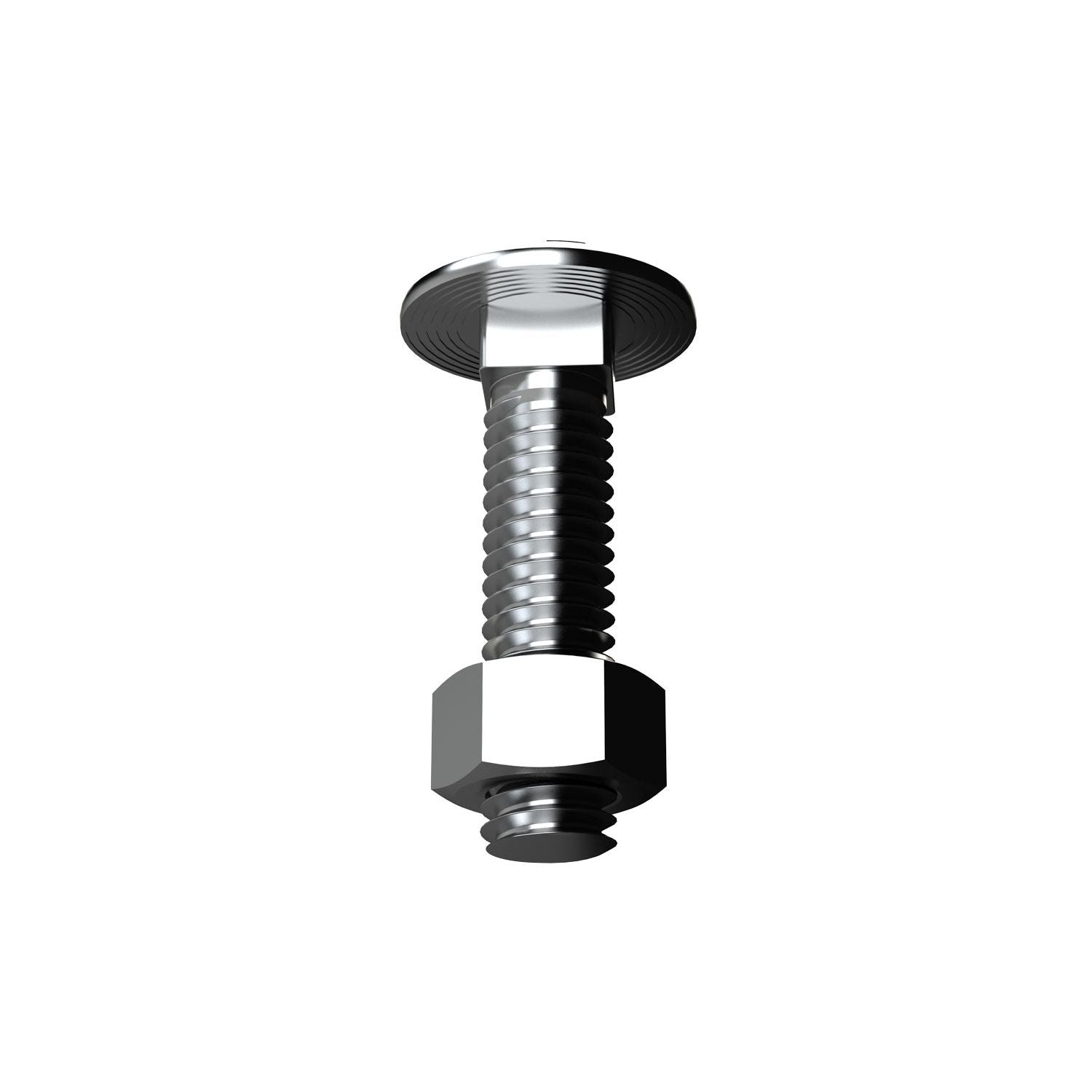 Bremick - Cup Head BSW Bolt & Nut Zinc 1/2" x 2" (Box of 25)