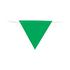 Uniform Safety Signs - Green Bunting Flags (30mtr Roll) | BF030G