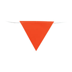 Uniform Safety Signs - Fluro Orange Bunting Flags (30mtr Roll) | BF030