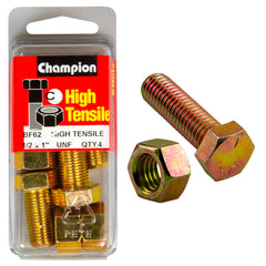 Champion - Hex Set Screws & Nuts - High Tensile - 1/2" x 1" - UNF - Grade 5 | BF62