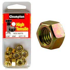 Champion - Hex Plain Nuts - 5/16" - UNF - Class 5 | BF78