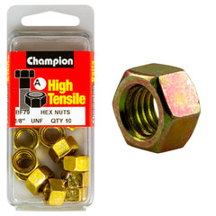 Champion - Hex Plain Nuts - 3/8" - UNF - Class 5 | BF79