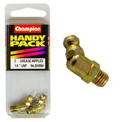 Champion - Grease Nipples - 1/4" - UNF - 45° | BH054