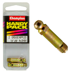 Champion - Grease Nipples - 1/4" x 1 - 1/4" - UNF - Straight | BH061