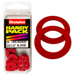 Champion - WASHERS-FLAT-FIBRE-3/16" x 1/2" x 1/32"-RED | BH109