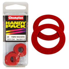 Champion - WASHERS-FLAT-FIBRE-3/8" x 3/4" x 1/32"-RED | BH112