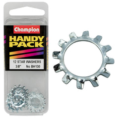 Champion - WASHERS-SHAKEPROOF-EXTERNAL-3/8"-ZINC PLATED | BH130