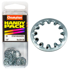 Champion - WASHERS-SHAKEPROOF-INTERNAL-1/4"-ZINC PLATED | BH135