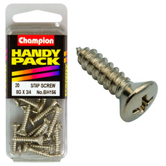 Champion - SELF TAPP SCREWS-RSD-PHILLIPS-4.2 x 19mm-NICKEL PLATED | BH156