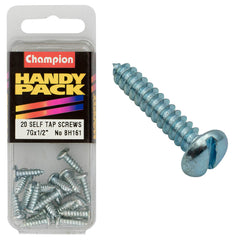 Champion - SELF TAPP SCREWS-PAN-SLOT-3.9 x 13mm-ZINC PLATED | BH161
