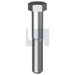 Hobsons - 1/2" x 2-1/2" - BS1083 Hex Bolt - 316 Stainless - A4 - BSW | BH16PW0500250